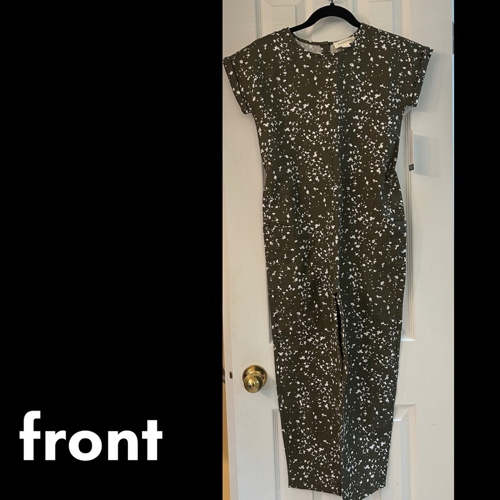 Treasure & Bond Green and White Splatter Jumper [kids L 10/12]